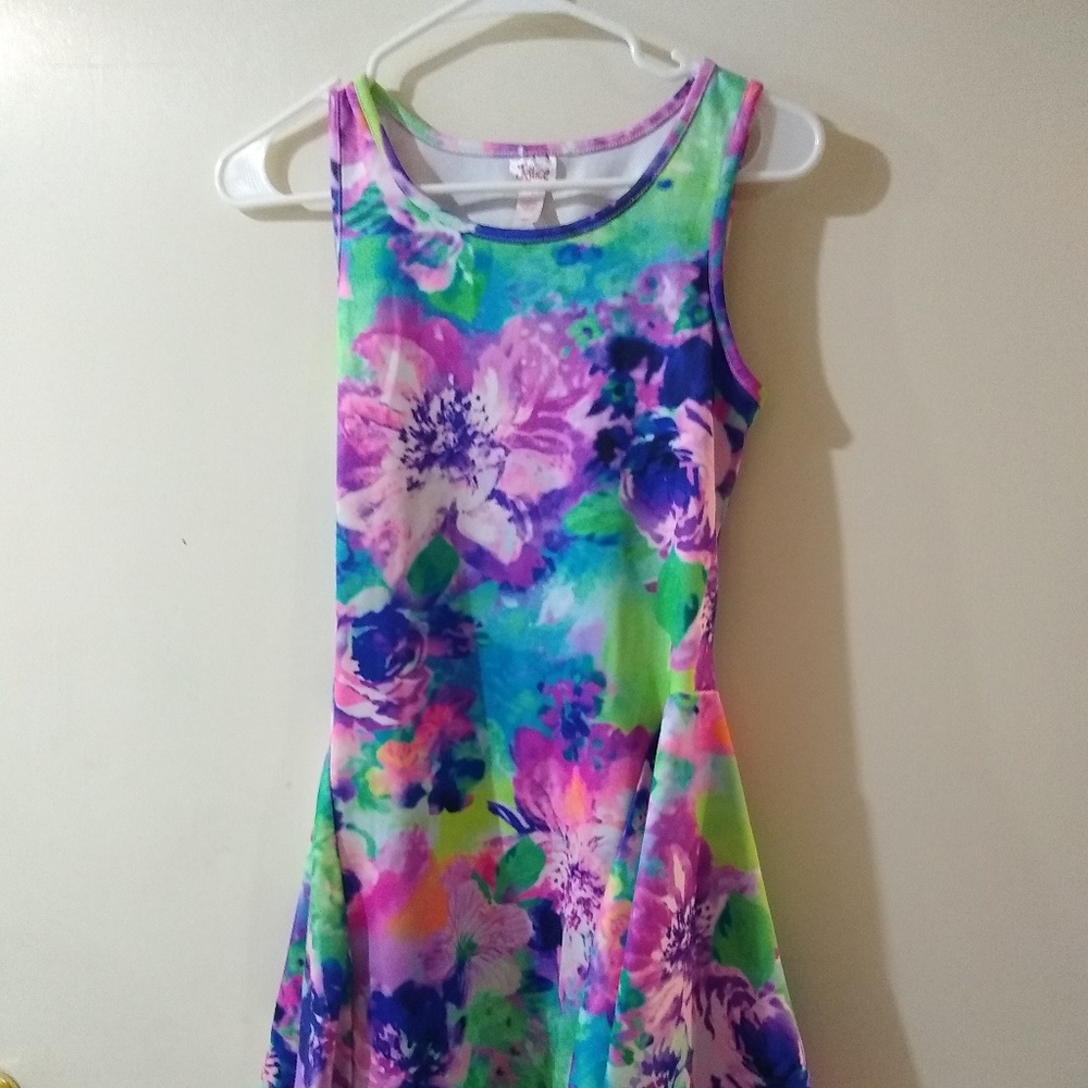 EUC! Girls Size 16 Bright Floral Dress by Justice